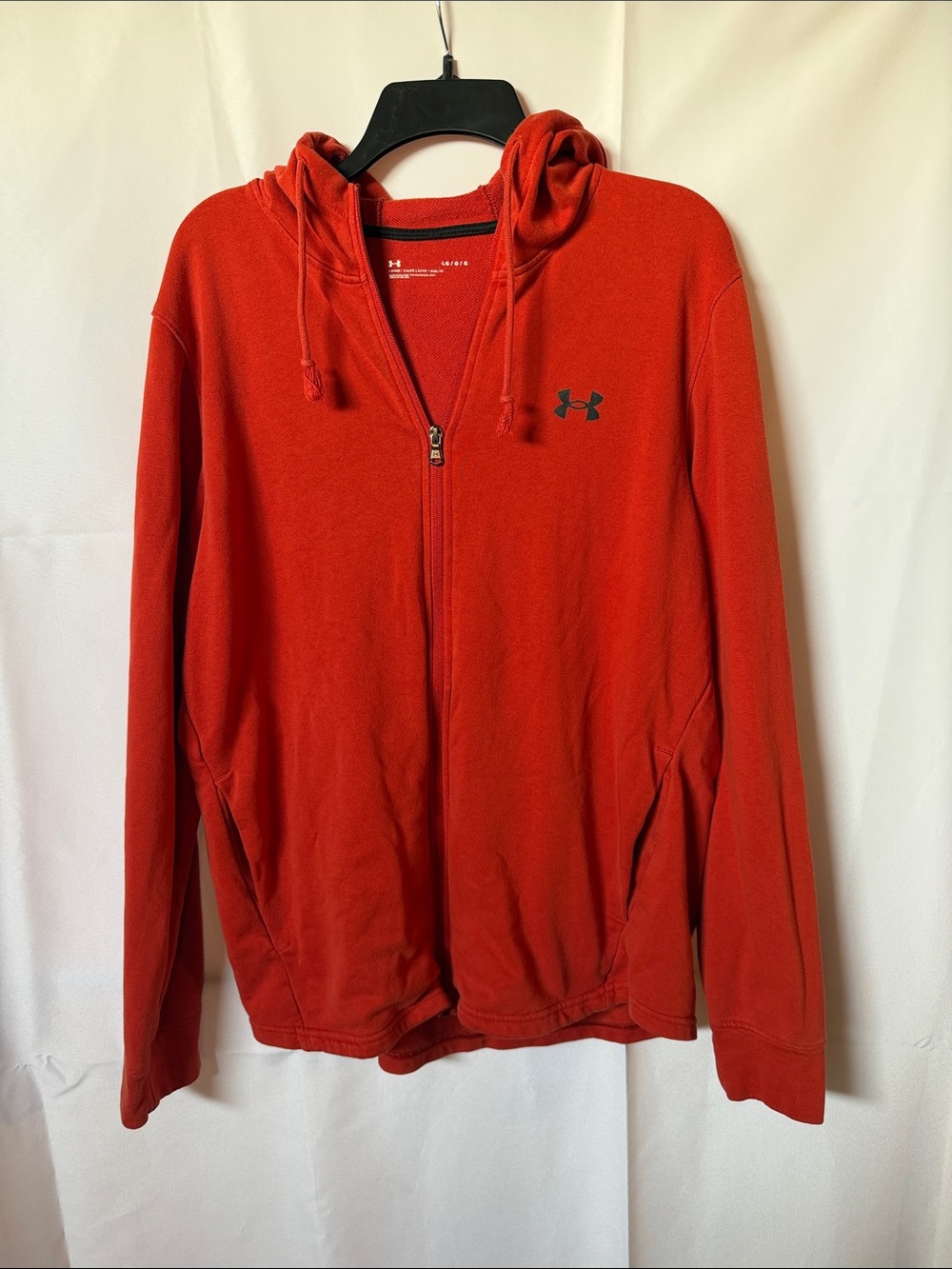 Under Armour Men's Orange-Red Full Zip Hooded Sweater